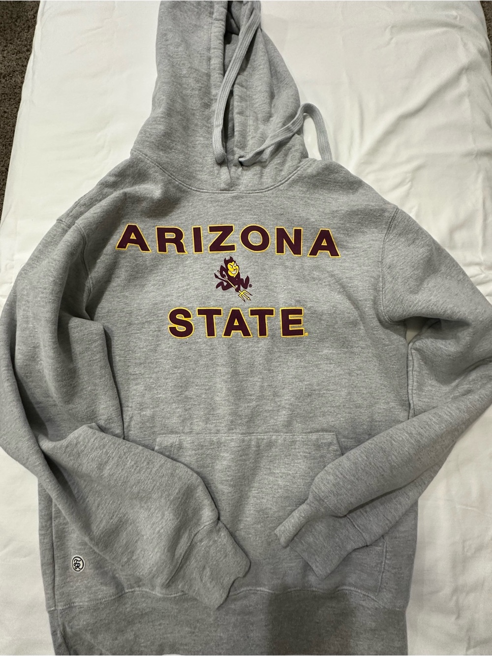 Arizona State Gray Hoodie with Maroon & Gold Logo
